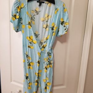 Cute lemon mini tie dress